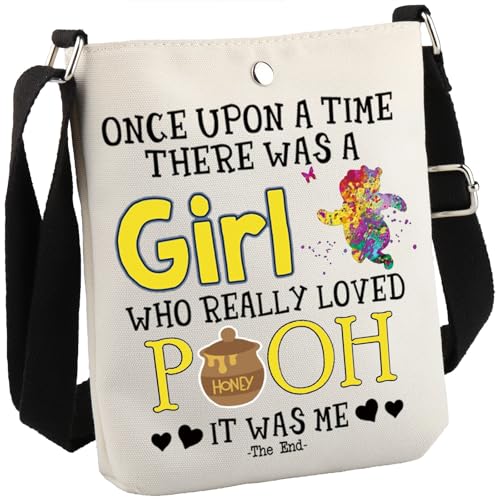 JTOUK Pooh Movie Inspired Pooh Bear Travel Bag Pooh Bear Accessories Pooh Crossbody Bag for Bear Lovers, Loved Pooh Cb EU, 6.5 Inches ×8.27 Inches von JTOUK