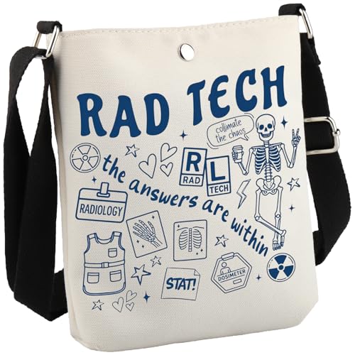 JTOUK Rad Tech Umhängetasche, Radiologie-Techniker, Geschenk, Radiologie, Abschlussgeschenk, Rad Cb EU, 8.27 Inches ×6.5 Inches × 0.79 Inches von JTOUK