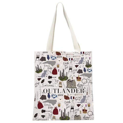 JTOUK Sassenach-Tragetasche, Motiv: TV-Show, Geschenk, TV-Show, Merchandise-Geschenk, Handtasche, Outland Tote EU, 13.78 inch x 14.96 inch, Large von JTOUK