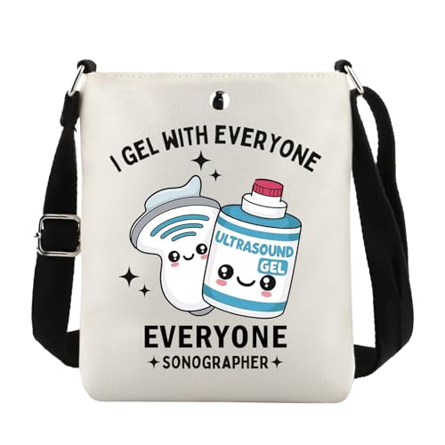 JTOUK Sonographer Umhängetasche Ultraschall Radiologen Geschenk Ultraschall Techniker Geschenk Radiologie Merch, Sonographer Cb Eu, 8.27 Inches ×6.5 Inches × 0.79 Inches von JTOUK