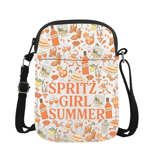 JTOUK Spritz Mädchen Sommer Crossbody Tasche Sommer Cocktail Bachelorette Mädchen Ausflug Party Crew Geschenk, Spritz Summer Cr EU, 5.91 Inches ×8.27 Inches von JTOUK