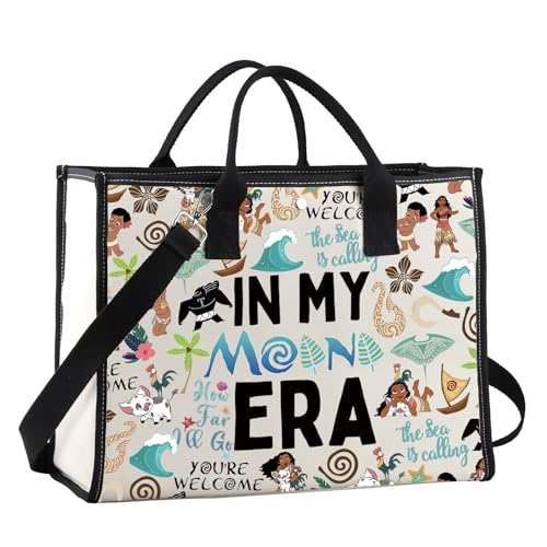 JTOUK Umhängetasche aus Segeltuch, Motiv: Prinzessinnen-Cartoon-Film, Hawaii-Geschenk, polynesische Prinzessin, Geschenk, Moanera Lt Eu, 14.96”* 6.7”* 11.81” ,Large von JTOUK