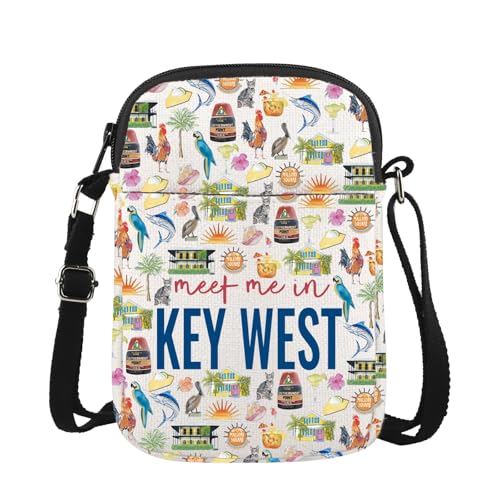 Key West Umhängetasche Welcome to Key West Geschenk Traveller Geschenk Florida Lover Merch, Meet Key West Cr Eu, 5.91 Inches ×8.27 Inches von JTOUK