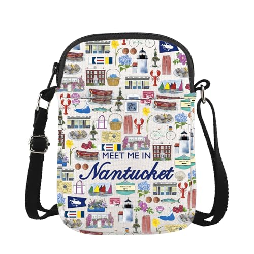 Nantucket Umhängetasche Nantucket East Coast Trip Geschenk Nantucket Küste Reise Geschenk, Lernen Sie Nantucket Cr Eu kennen, 5.91 Inches ×8.27 Inches von JTOUK