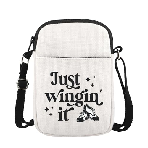 Tap Dance Crossbody-Tasche Tap Instructor Geschenk Tanzteam Geschenk Tapper Dance Merch, Wingin Cr EU, 5.91 Inches ×8.27 Inches von JTOUK