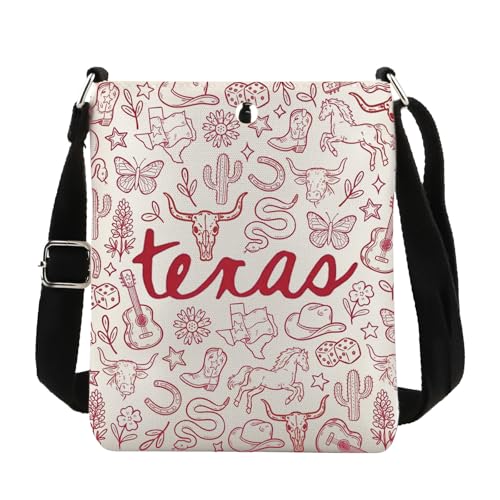 Texas Holiday Crossbody Bag Moving Away Texas Merch Proud Texan Gift Texas Country Gift, Texas Cb EU, 8.27 Inches ×6.5 Inches × 0.79 Inches von JTOUK