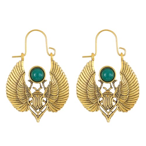 Große Gold/Silber Farbohrringe Mit Vintage Ägyptiner Heiliger Scarabal Stammes Frauen Gold/Silberohrringe Schmücken Charme Große Gold/Silber Farbohrringe Mit Vintage Ägyptiner Heiliger Scarabal Stammes Frauen Gold/Silberohrringe Schmücken Charme von JTQYFI