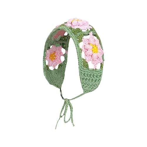 Häkel Stirnband Ausgehöhltes Haartuch Zum Binden Kopftuch Ethnisches Blumenmuster Turban Für Mädchen Foto Requisiten Gestricktes Kopftuch von JTQYFI