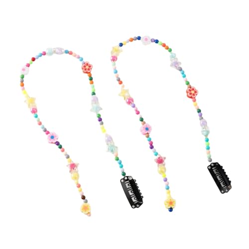 JTQYFI 2-teiliges Elegantes Haarnadel Set Bunte Perlen Haarspange Zum Dekorieren Von Kopfbedeckungen Stilvolle Stirnband Dekorationen Für Frauen Und Mädchen Acryl Haarspange von JTQYFI