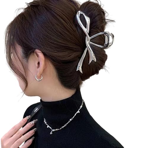 JTQYFI Elegante Haarnadel Mit Schleife Aus Metall Stilvolles Und Vielseitiges Haar Accessoire Haarnadeln Haarspange Haarspange Kopfbedeckungs Accessoire Schleife Haar Accessoire von JTQYFI