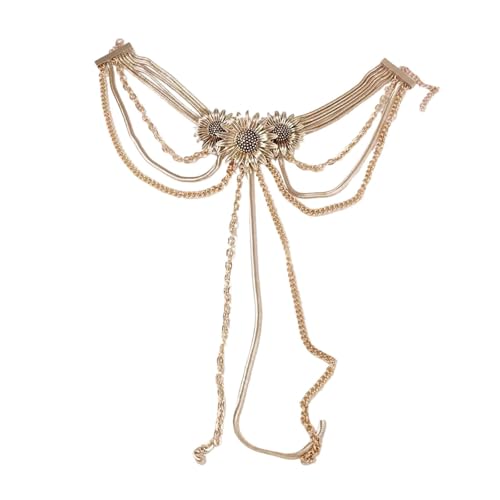 JTQYFI Elegante Quasten Halskette Mit 3D Blumenheizen Mehrschichtiger Schlüsselbein Ketten Kleidungsschmuck Einzigartige Accessoires JTQYFI Elegante Quasten Halskette Mit 3D Blumenheizen Mehrschichtiger Schlüsselbein Ketten Kleidungsschmuck Einzigartige Accessoires von JTQYFI