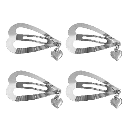 JTQYFI Gekreuzte Clip Haarnadel Y2K Süße Haarspange Herz Schmetterlinge Haarspange Modische Haarnadel Kopfbedeckung Mädchen Haar Accessoires Pfirsich Herz Schmetterlinge Gekreuzter Stern Seitenclip von JTQYFI