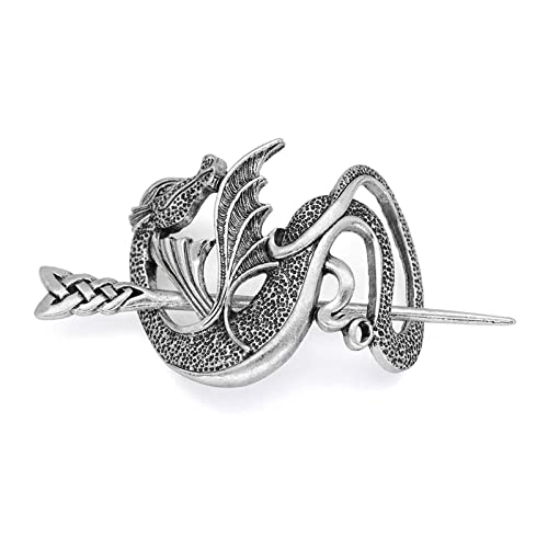 JTQYFI Wikinger Drachen Haar Haarnadel Clip Metall Haarspange Haarspange Fliegender Drache Haardekorationen Für Langes Haar Schmuck Drachen Haarnadeln von JTQYFI