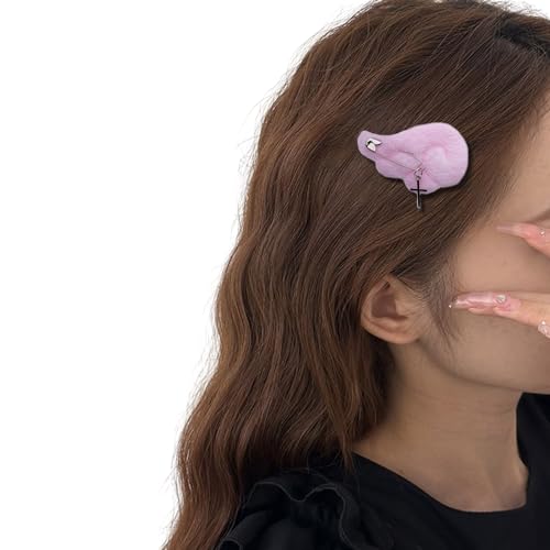 JTQYFI Zarter Haarschmuck Mit Weichem Engelsflügel Modische Haarspangen Haarnadel Accessoire Für Den Alltag Und Mottopartys Süße Und Bezaubernde Haarnadel von JTQYFI