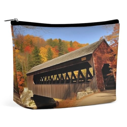 JTREHY Albany Kosmetiktasche für Damen, mit verdeckter Brücke, bedruckt, großes Fassungsvermögen, tragbar, mit Reißverschluss, Kulturbeutel, Aufbewahrungstasche, wasserdicht, Reisebrücke für Damen und JTREHY Albany Kosmetiktasche für Damen, mit verdeckter Brücke, bedruckt, großes Fassungsvermögen, tragbar, mit Reißverschluss, Kulturbeutel, Aufbewahrungstasche, wasserdicht, Reisebrücke für Damen und von JTREHY