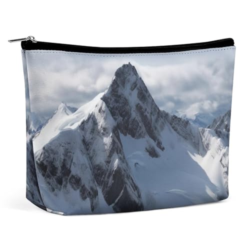 JTREHY Kosmetiktasche für Damen, Motiv: Schneeberge, bedruckt, großes Fassungsvermögen, tragbar, mit Reißverschluss, Kulturbeutel, Aufbewahrungstasche, wasserdicht, Reisebrieftasche für Damen und JTREHY Kosmetiktasche für Damen, Motiv: Schneeberge, bedruckt, großes Fassungsvermögen, tragbar, mit Reißverschluss, Kulturbeutel, Aufbewahrungstasche, wasserdicht, Reisebrieftasche für Damen und von JTREHY