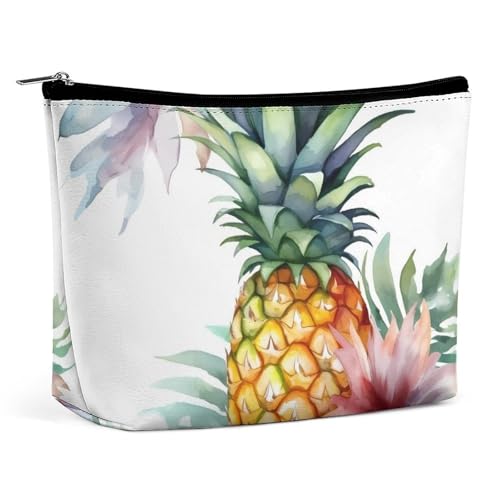 JTREHY Kosmetiktasche für Damen, Motiv: tropische Ananas, bedruckt, großes Fassungsvermögen, tragbar, mit Reißverschluss, Kulturbeutel, Aufbewahrungstasche, wasserdicht, Reisebrieftasche für Damen und JTREHY Kosmetiktasche für Damen, Motiv: tropische Ananas, bedruckt, großes Fassungsvermögen, tragbar, mit Reißverschluss, Kulturbeutel, Aufbewahrungstasche, wasserdicht, Reisebrieftasche für Damen und von JTREHY
