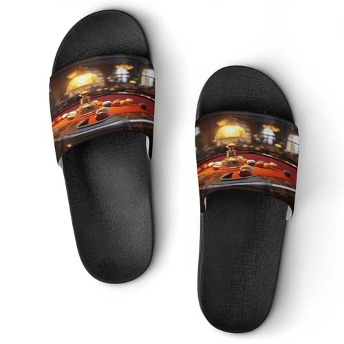 JTREWBV Sommerhausschuhe für Damen und Herren, Billard-Druck, PVC, Hausschuhe, Duschschuhe, Bad-Sandalen, rutschfest, leicht zu reinigen, Schwarzer Stil, 44 EU JTREWBV Sommerhausschuhe für Damen und Herren, Billard-Druck, PVC, Hausschuhe, Duschschuhe, Bad-Sandalen, rutschfest, leicht zu reinigen, Schwarzer Stil, 44 EU von JTREWBV