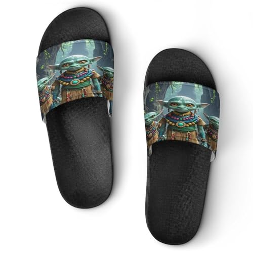 JTREWBV Sommerhausschuhe für Damen und Herren, Kobold-Druck, PVC, Hausschuhe, Duschschuhe, Bad-Sandalen, rutschfest, leicht zu reinigen, Schwarzer Stil, 11.5 UK Men/ 7 UK Women Wide JTREWBV Sommerhausschuhe für Damen und Herren, Kobold-Druck, PVC, Hausschuhe, Duschschuhe, Bad-Sandalen, rutschfest, leicht zu reinigen, Schwarzer Stil, 11.5 UK Men/ 7 UK Women Wide von JTREWBV