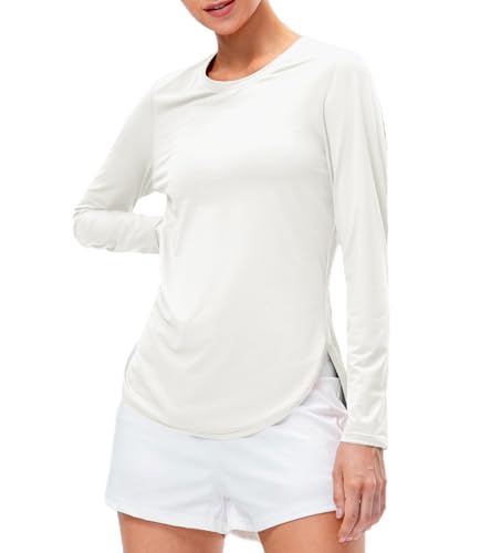 JTSONN Damen Langarm Sportshirt UPF 50+ UV Schutz Laufshirt Schnelltrocknend Wandershirt Leicht Atmungsaktive Sonnenschutz Funktionsshirt Langarmshirts Pullover Yoga Training Sport T-Shirt von JTSONN