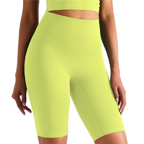 JTSONN Radlerhose Damen Nahtlose Gym Shorts High Wasit Knielang Stretch Sport Shorts Damen Kurz für Kleid Leggings Bauchweg Yoga Sporthose Sommer Fitness Laufen Shorts von JTSONN