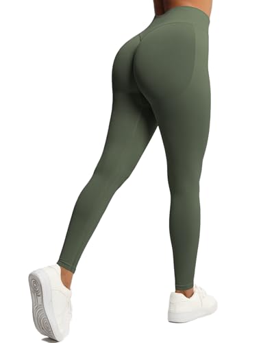 JTSONN Scrunch Butt Leggings Damen High Waist Sporthose Lang Booty Lifting Yogahose Push Up Gym Sport Pants Seamless Laufhose Sportleggins von JTSONN