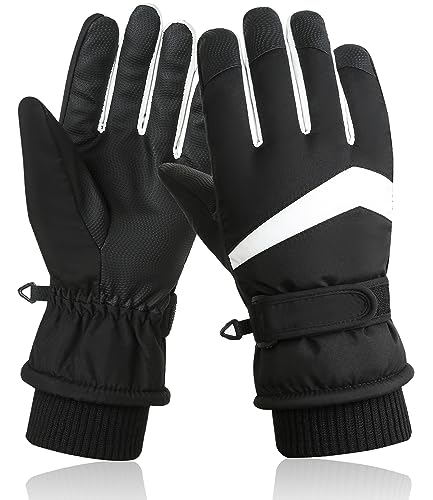 JTSONN Thermo Handschuhe Herren Touchscreen Skihandschuhe Herren Damen wasserdichte Winterhandschuhe Handschuhe Winter Warme Thermohandschuhe Fahrradhandschuhe für Laufen, Skifahren, Radfahren von JTSONN