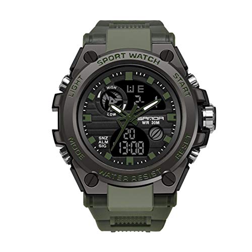 JTTM Herren Uhren Digitaluhr Männer Militär Sportuhr Nachtleuchtende Wasserdicht Armbanduhren Mann Multifunktions Digital Uhr (Schwarz),Army Green von JTTM