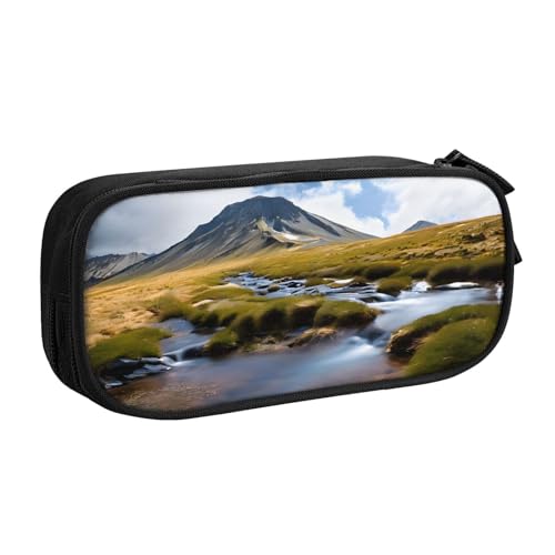 JTXSFYZPB Federmäppchen für Studenten, Mädchen, Jungen, niedliches Federmäppchen, großes Fassungsvermögen, Stifteetui mit Fächern, Doppelreißverschluss, Schreibwaren-Aufbewahrungs-Organizer (schwarz, von JTXSFYZPB