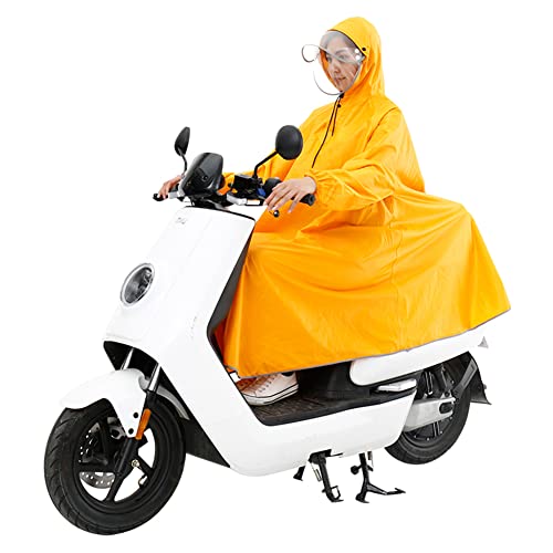 JTYX Motorrad-Regenmantel Regenponcho Regenjacke Regenbekleidung Erwachsene Packbarer Leichter Regenmantel mit Kapuze Trench für Damen und Herren von JTYX