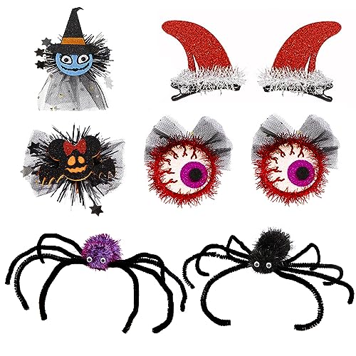 8 Stück Halloween Haarnadeln Clips Halloween Spinne Haarspange Kinder Halloween Haarspange Halloween Party Haarspange Requisiten Cartoon Halloween Haarspangen Für Mädchen Frauen (A) von JUAEYIDDS