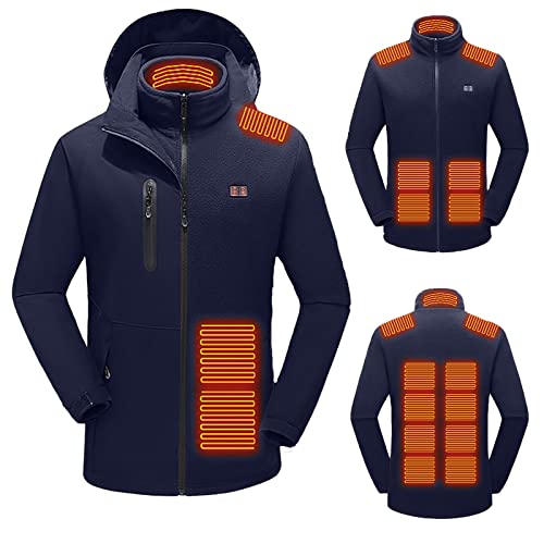 Beheizte Softshelljacke Für Outdoor-Reiten Skifischen: Heizjacke Beheizbare jacke für Herren/Damen Wasserdicht und kältebeständig 15 Heizzonen Elektrische Heizjacke USB Übergangsjacke M - XXXXL von JUANMAO