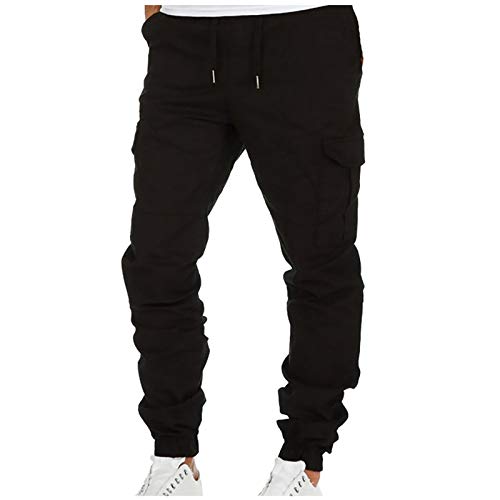 Cargohose Herren Baggy Pants Stilvolle Slim Fit Herren Hosen Stretch Männer Sporthose Streifen Hose Casual Hose mit Stretch Stoffhose Leichte Sommerhose Dünner Leichte Herren Bequeme Stoffhose von JUANMAO