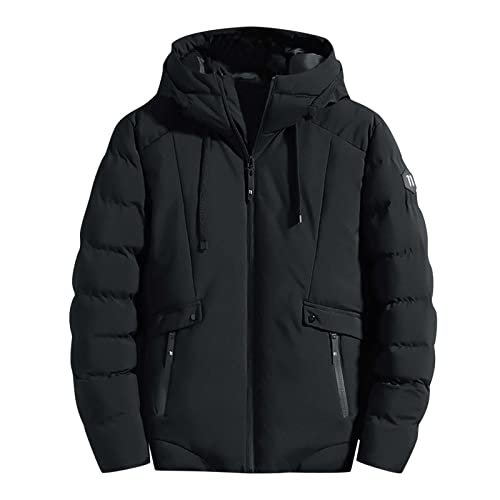 Herren Herbst Winter Jacke Übergangsjacke Herren Leichte Daunenjacke Herren Insulated Jacket Steppjacke Herren Daunenjacke Kapuze Stehkragen Leicht Herren Men's Packable Down Jacket Daunenmantel von JUANMAO