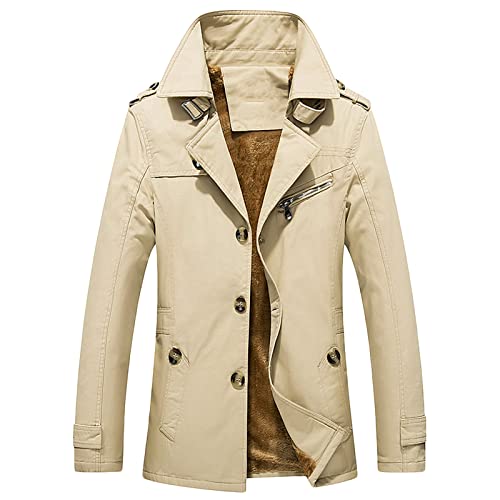 JUANMAO Herren Business Mantel Langemantel Wintermantel Herren Jacke Parka Winterjacke Mantel Herren Jacke Kurzmantel Slim Fit Herren Wollmantel Langer Coat Winter Karneval von JUANMAO