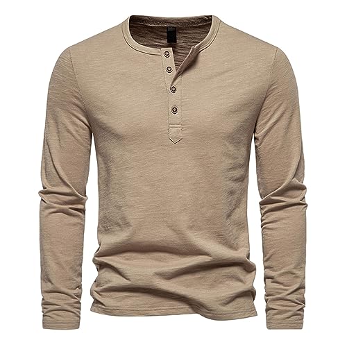 JUANMAO Langarmshirt Herren Sport Henley Shirt, Langarm Sweatshirt mit Batik Design Classic Longsleeve Männer Basic Shirt Herren Sonnenschutz UPF 50+ UV/SPF Kapuzenpullover von JUANMAO