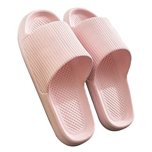 JUANMAO Schlappen Wolken Slipper Super Weich Dick EVA Damen Schlappy Schlappen EVA Schlappen rutschfest Schnelltrocknend Slippers Hausschuhe Unisex Badeschuhe für Sommer Rosa 35 von JUANMAO