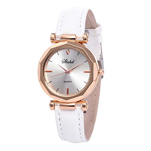 JUANMAO Uhren Damen Rosegold Damenuhren Quarz Analog Armbanduhr Mit Edelstahlarmband Lederarmband Eleganter Minimalistische Uhre Für Frauen Muttertag Geburtstags Geschenk Valentinstag von JUANMAO