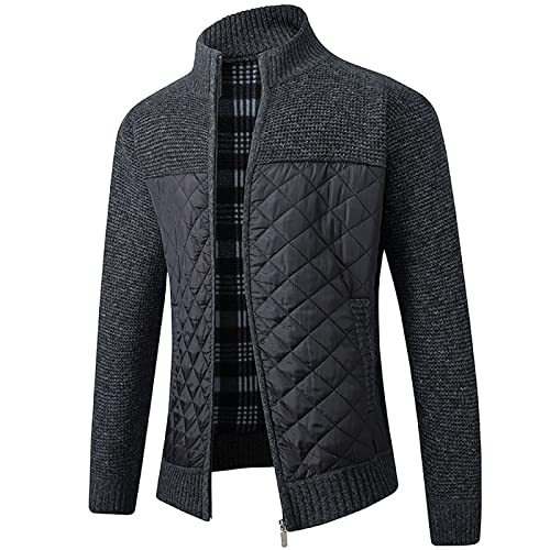 Mantel Herren Jacke Slim Fit Stehkragen Wollmischung Wintermantel Warm Gefüttert Warm Wolle Trenchcoat Windbreaker Überzieher Kurz Winterjacke Business Freizeit Wollmantel Business Herrenmantel von JUANMAO