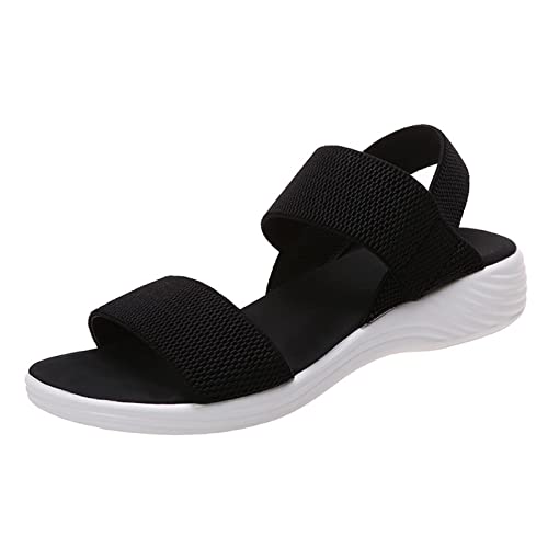 Sandalen Damen Sommer Orthopädische Schuhe Slingback Slide Sport Strick Sandalen Mit Luftkissen Leichte Laufschuhe Clogs Plateau Rutschfest Frauen Barfuss Sandalette Sneaker Sportschuhe Turnschuhe von JUANMAO