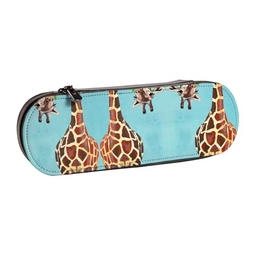 JUANYQME Lustiges Giraffen-Kunstdruck-Federmäppchen aus Leder, einzigartiges Druckdesign, langlebig und funktional, Schwarz , Einheitsgröße, Kinderrucksack JUANYQME Lustiges Giraffen-Kunstdruck-Federmäppchen aus Leder, einzigartiges Druckdesign, langlebig und funktional, Schwarz , Einheitsgröße, Kinderrucksack von JUANYQME