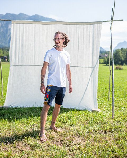 JUAdesign Kletter- und Wander Short - OCEAN SHORT Herren, lebhaft, farbenfroh, vielseitig von JUAdesign