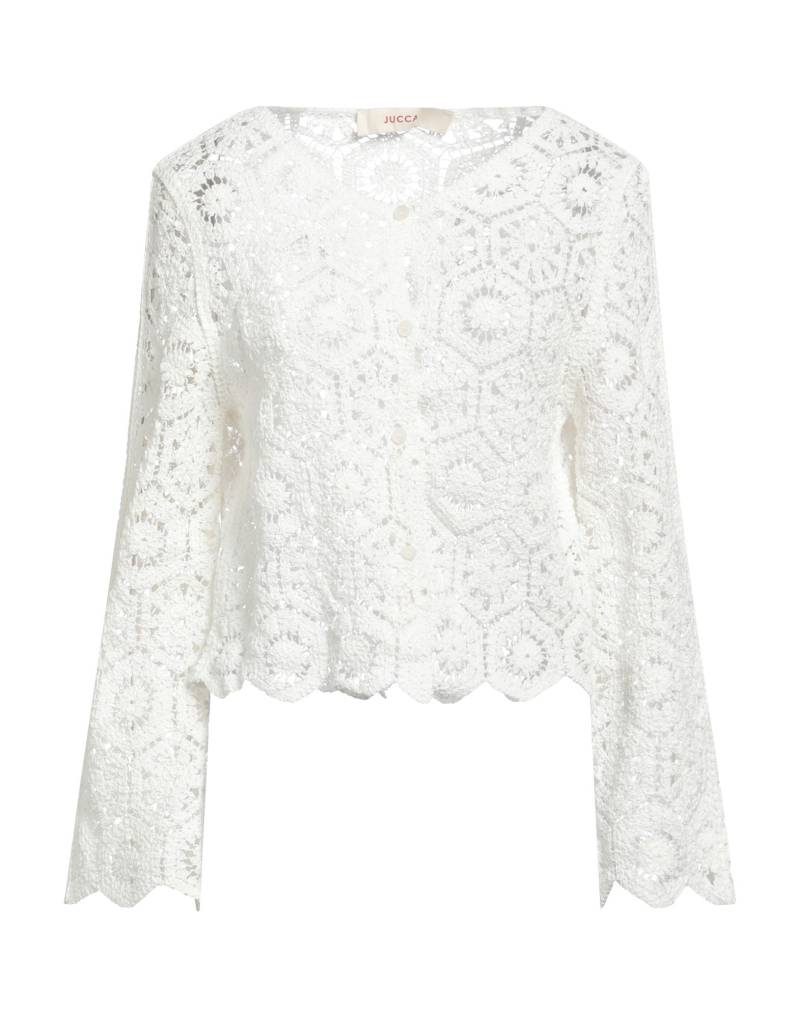 JUCCA Strickjacke Damen Weiß von JUCCA