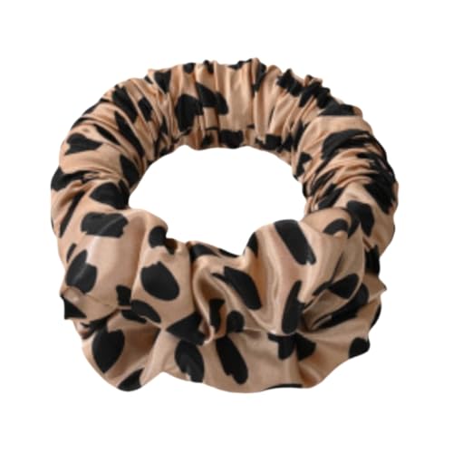 Hitzefreier Lockenwickler zum Schlafen, Hitzefreier Locken-Scrunchie aus Seide, Fauler Scrunchie-Roller for langes Haar for Frauen und Mädchen, Schlaf-Haarroller Styling-Haarwerkzeug (Leopard) von JUCHRZEY