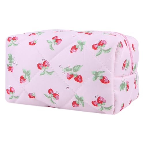 JUCHRZEY Kosmetiktasche, Erdbeer-Zitronen-Muster, Clutch, Geldbörse, Kulturbeutel, Organizer, Tasche, niedliche Reisetasche, Kulturbeutel, tragbar, for Frauen und Mädchen JUCHRZEY Kosmetiktasche, Erdbeer-Zitronen-Muster, Clutch, Geldbörse, Kulturbeutel, Organizer, Tasche, niedliche Reisetasche, Kulturbeutel, tragbar, for Frauen und Mädchen von JUCHRZEY