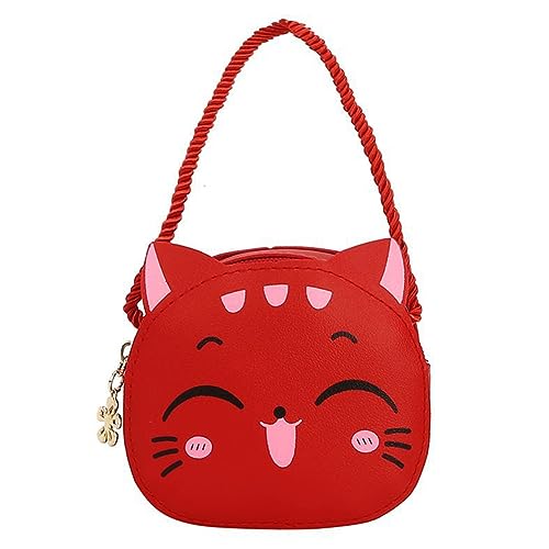 JUCHRZEY Mädchen Kawaii Umhängetasche PU Katze Mini Umhängetasche Cartoon Mode Geldbörse Casual Kinder Tägliche Taschen von JUCHRZEY