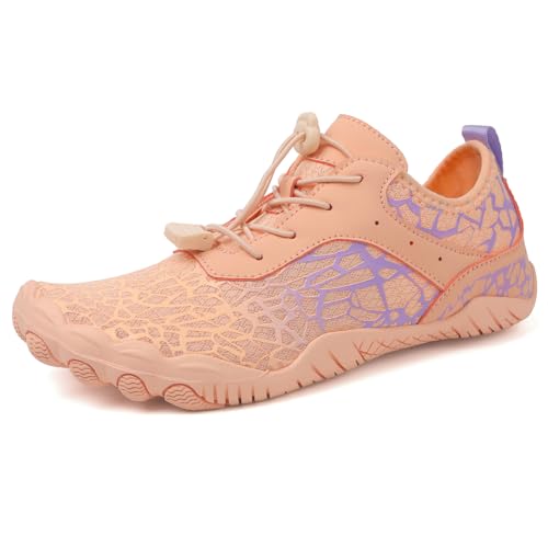 JUCHRZEY Männer Frauen Wanderschuhe Barfuß Atmungsaktive Wasserschuhe mit breiter Spitze und Entwässerung Upstream Barfußschuhe for Wassersport Outdoor Strand von JUCHRZEY