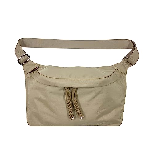 JUCHRZEY Nylon-Umhängetasche for Herren und Damen, Umhängetasche, große Kapazität, wasserdicht, leicht, modisch, for den Außenbereich, Gürteltasche von JUCHRZEY