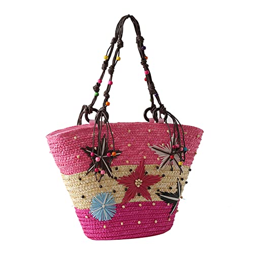 JUCHRZEY Perlengewebte Handtasche, Sommermode, lässig, schlicht, elegant, gewebte Handtaschen, handbestickt for den Reiseurlaub von JUCHRZEY