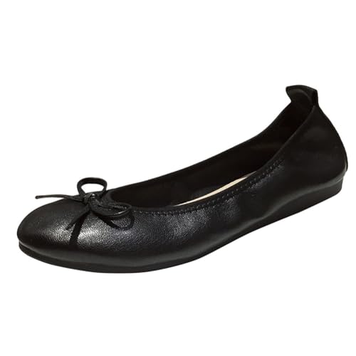 JUCHRZEY Süße Schleifen-Wanderschuhe, runde Zehen, Sommer-Freizeitschuhe, bequem, niedlich, Arbeitsschuhe, einfarbig, for Damen von JUCHRZEY